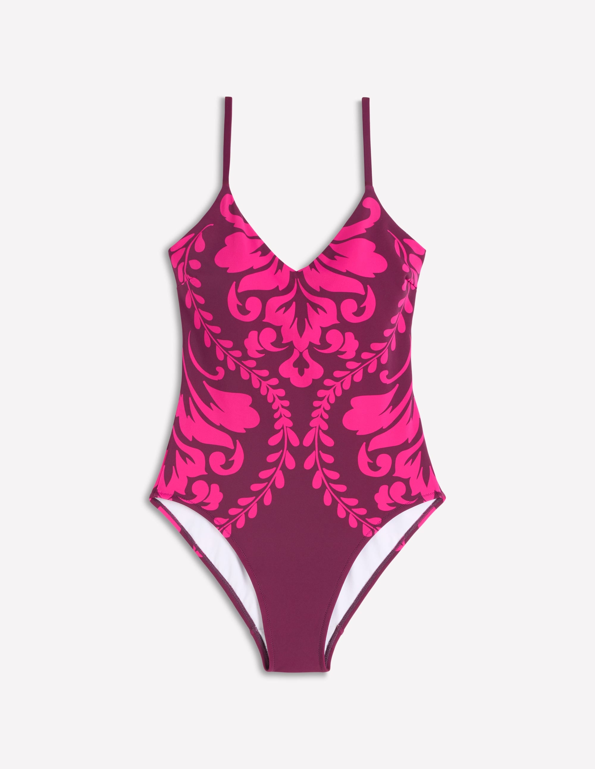 Maillot de bain col V Palermo-Aronia, motif Decorative Lattice - Image 8