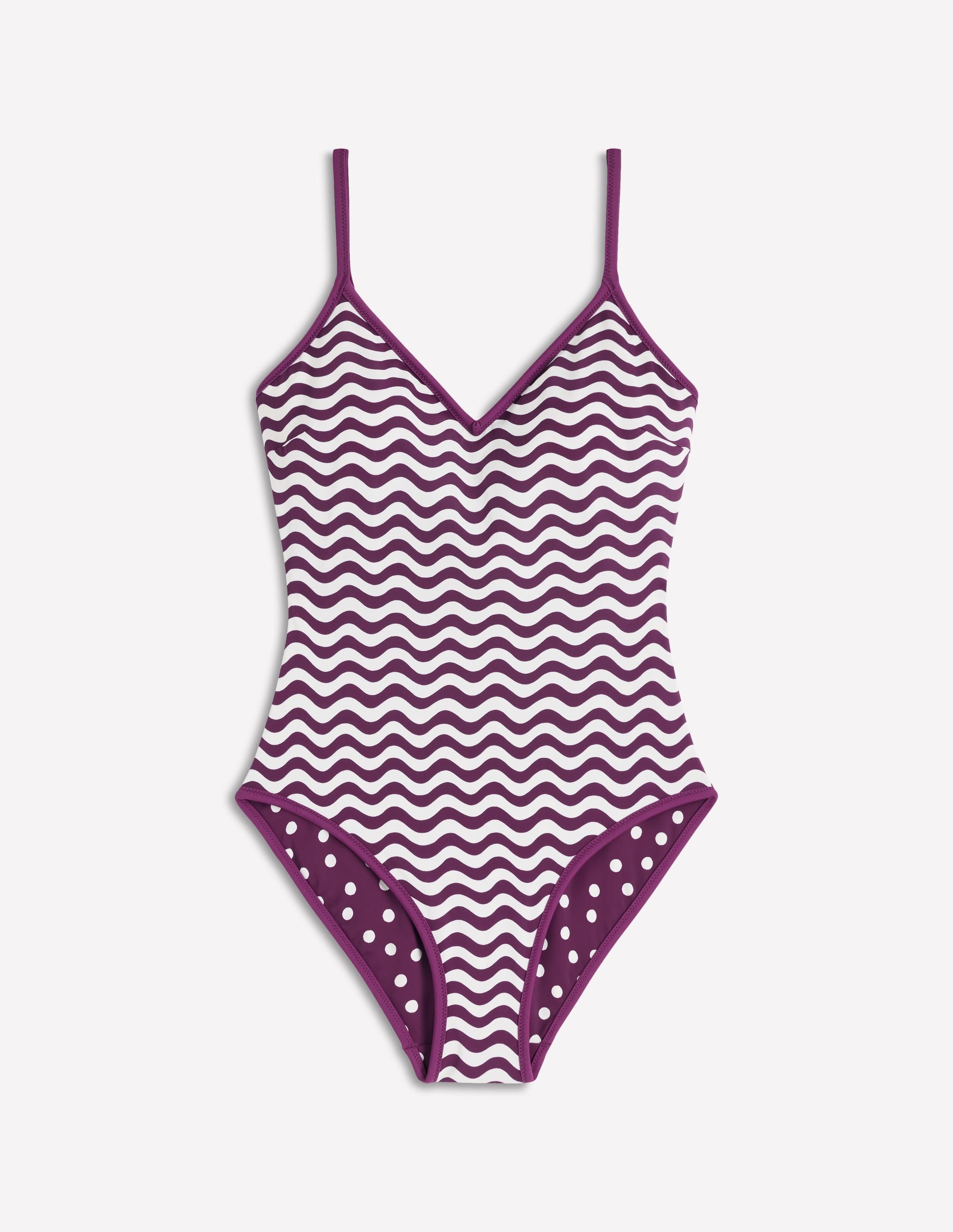 Maillot de bain Symi réversible-Aronia, rayé et pois - Image 5