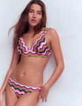 Haut de bikini Arles-Multi, rayé ondulé