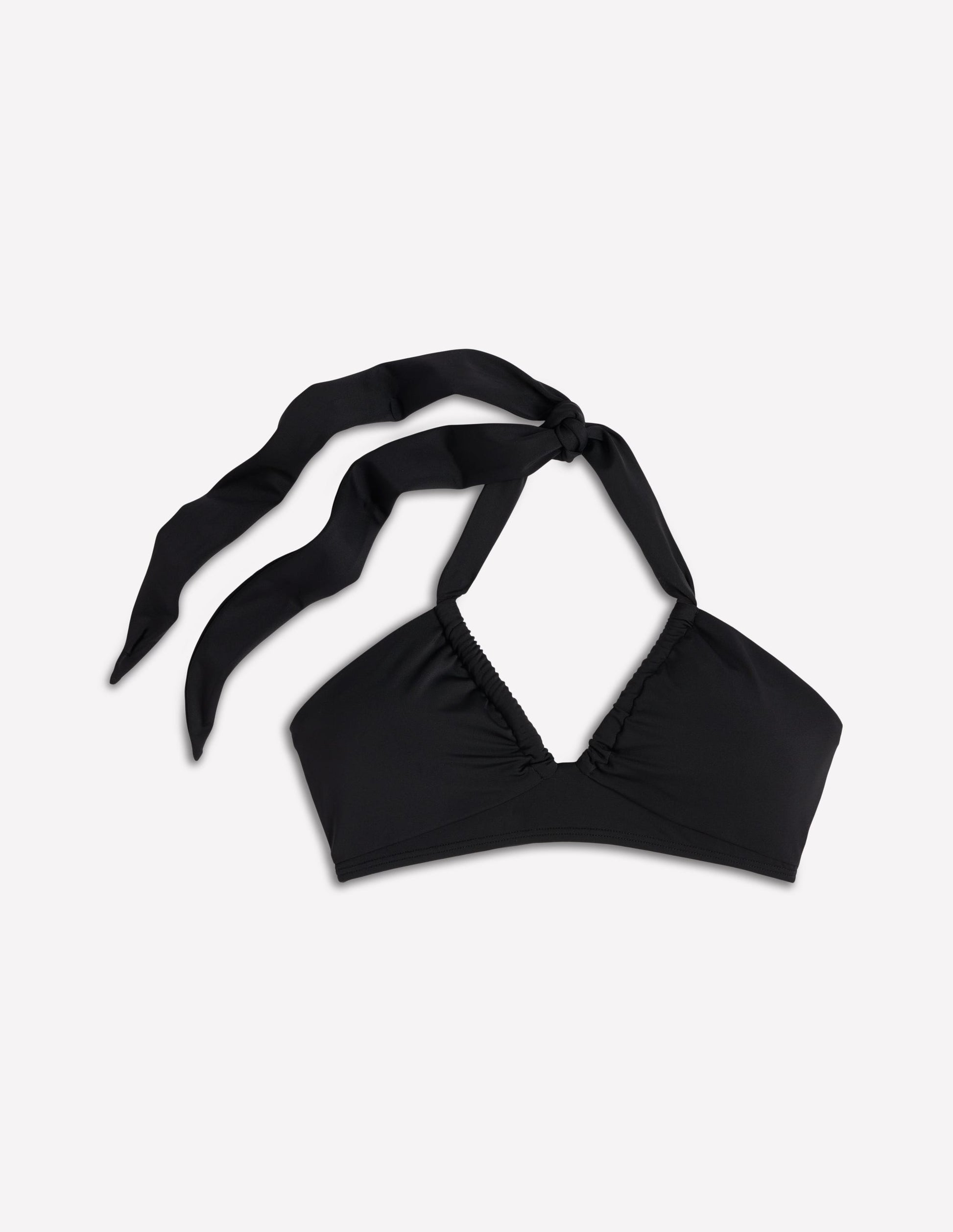 Minori Neckholder-Bikinioberteil zum Binden-Schwarz-6
