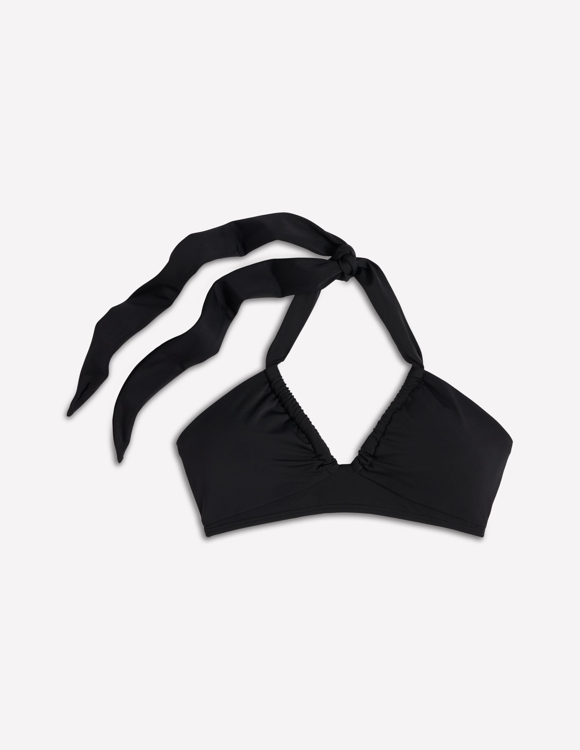 Minori Neckholder-Bikinioberteil zum Binden-Schwarz - Image 6