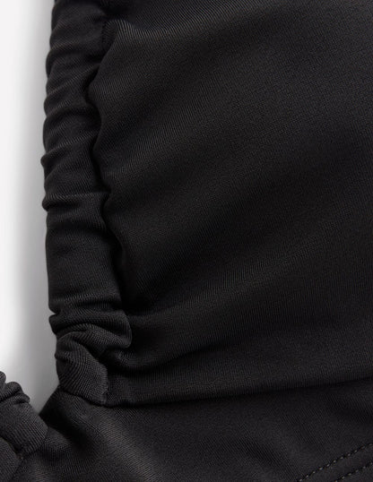 Minori Neckholder-Bikinioberteil zum Binden-Schwarz-7