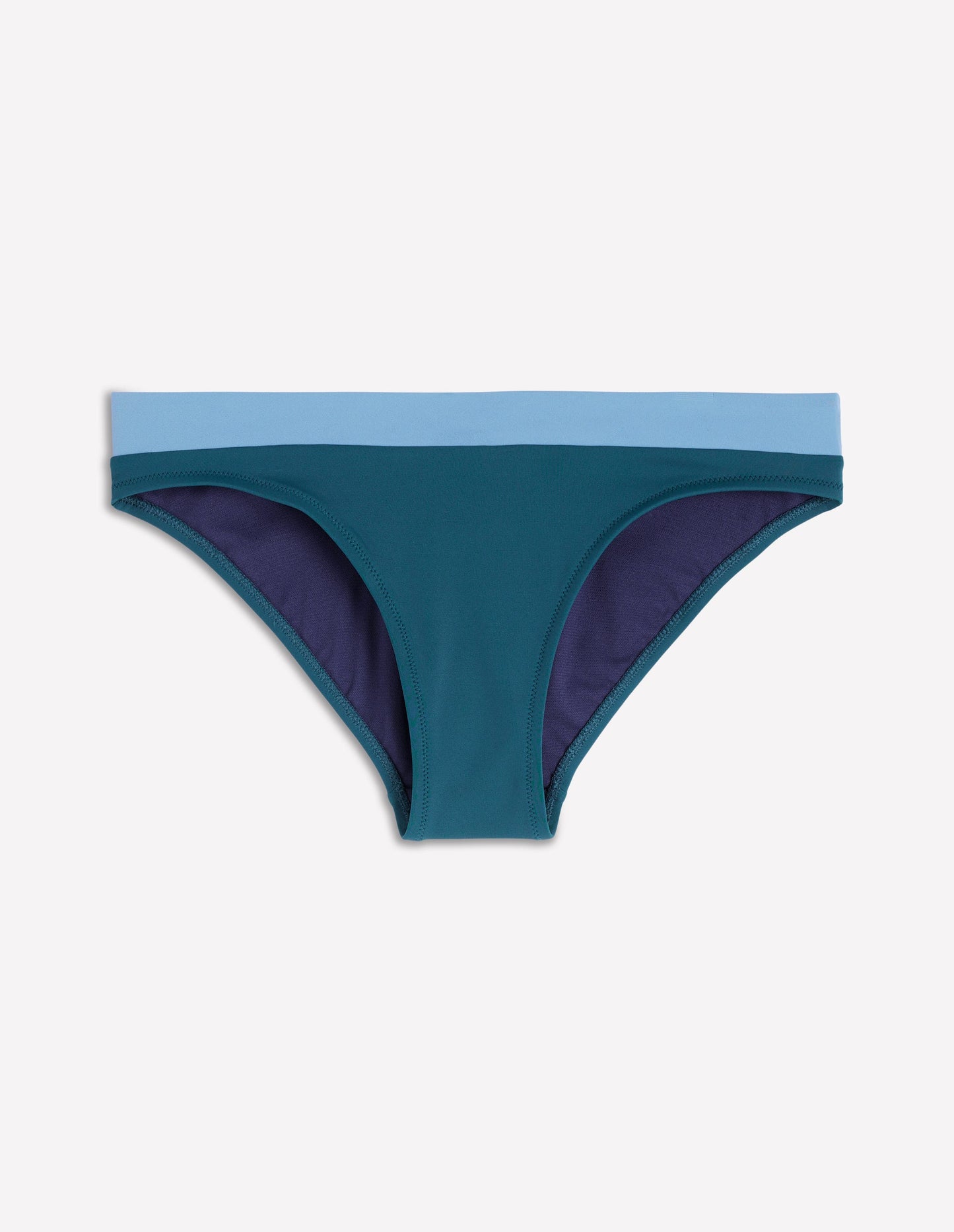 Bikinihose mit Einsätzen-Marineblau, Grün, Blau Blockfarben