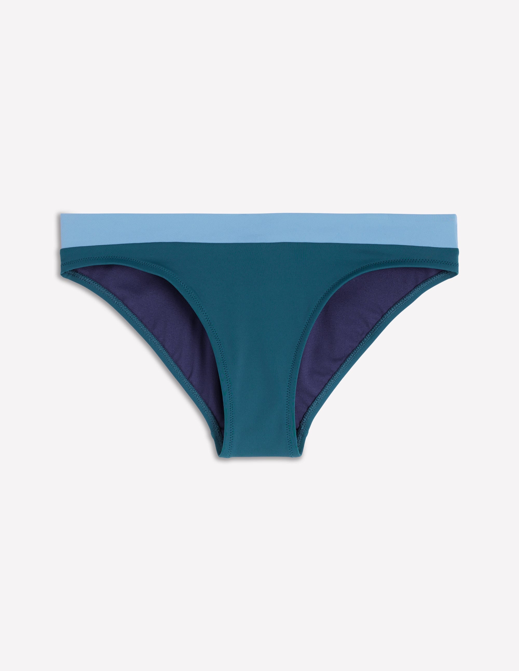 Campania Bikinihose-Marineblau, Grün, Blau Blockfarben - Image 5