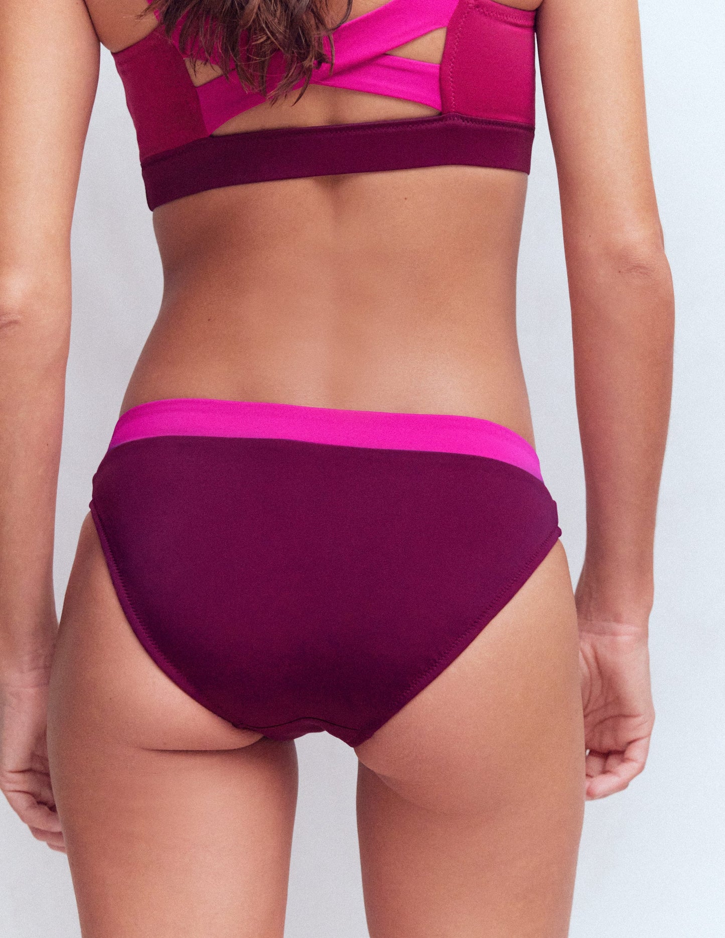 Bikinihose mit Einsätzen-Fuchsia, Schokobeere