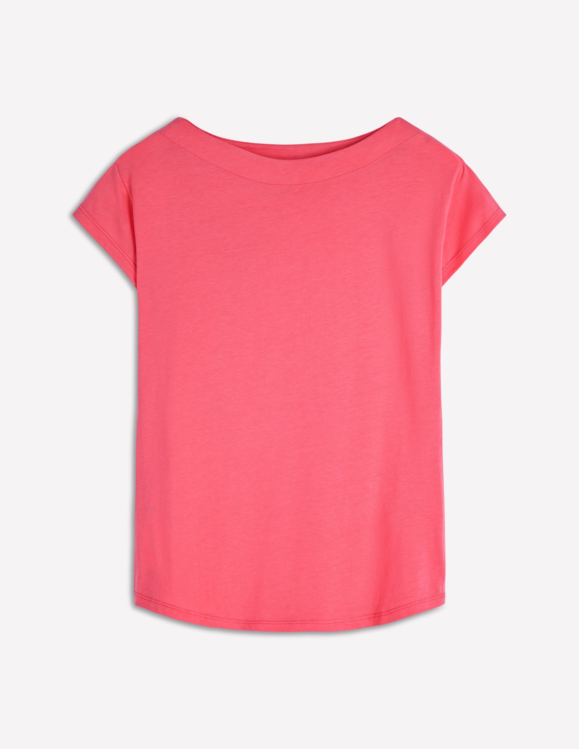 Superweiches T-Shirt mit U-Boot-Ausschnitt-Azalee - Image 4