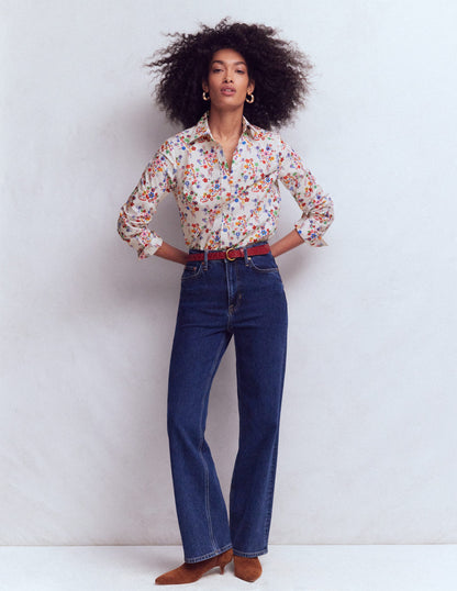 Sienna Baumwollhemd-Bunt, Blüten-Cluster-4