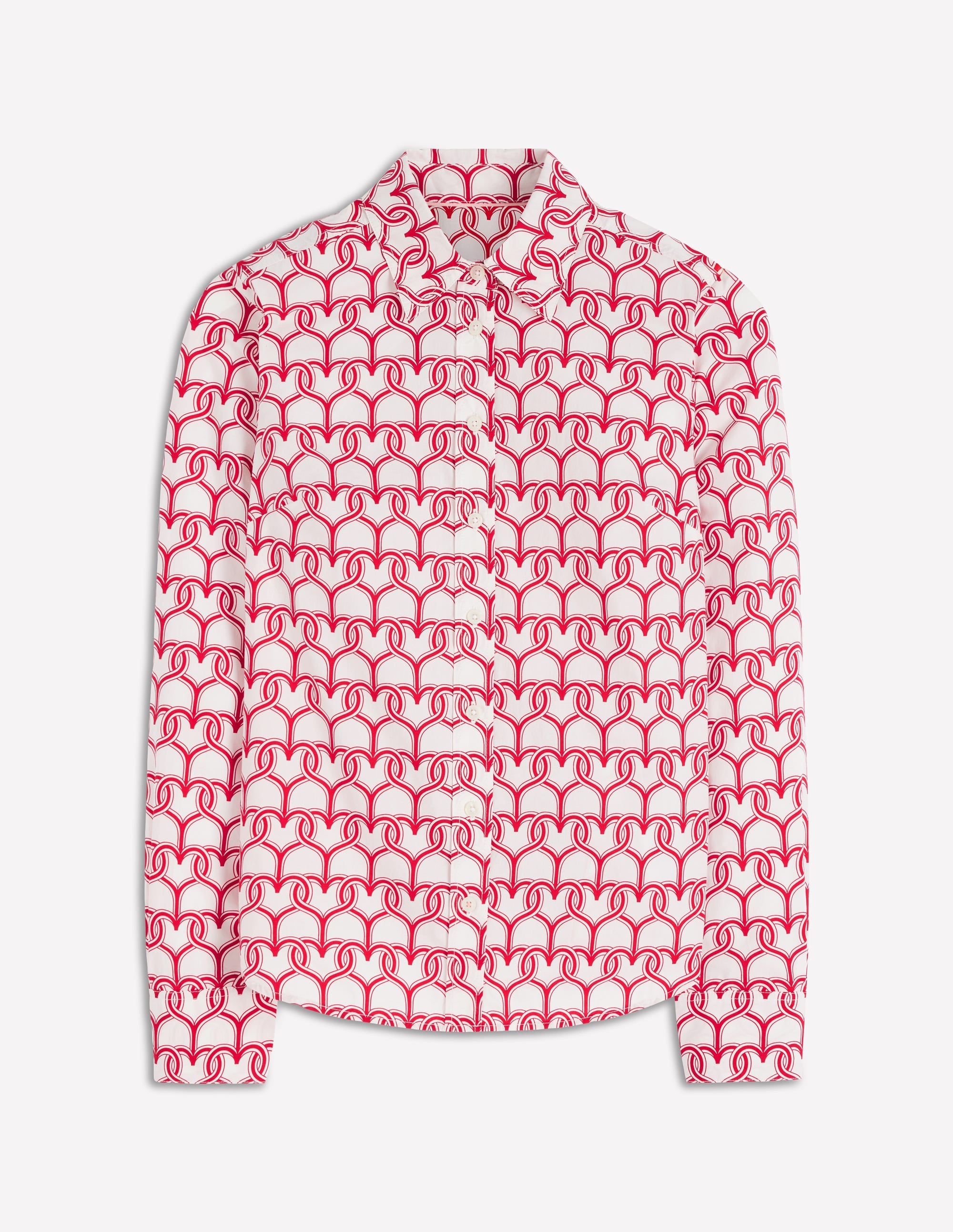 Chemise Sienna en coton-Ivoire, motif Heart Link - Image 5