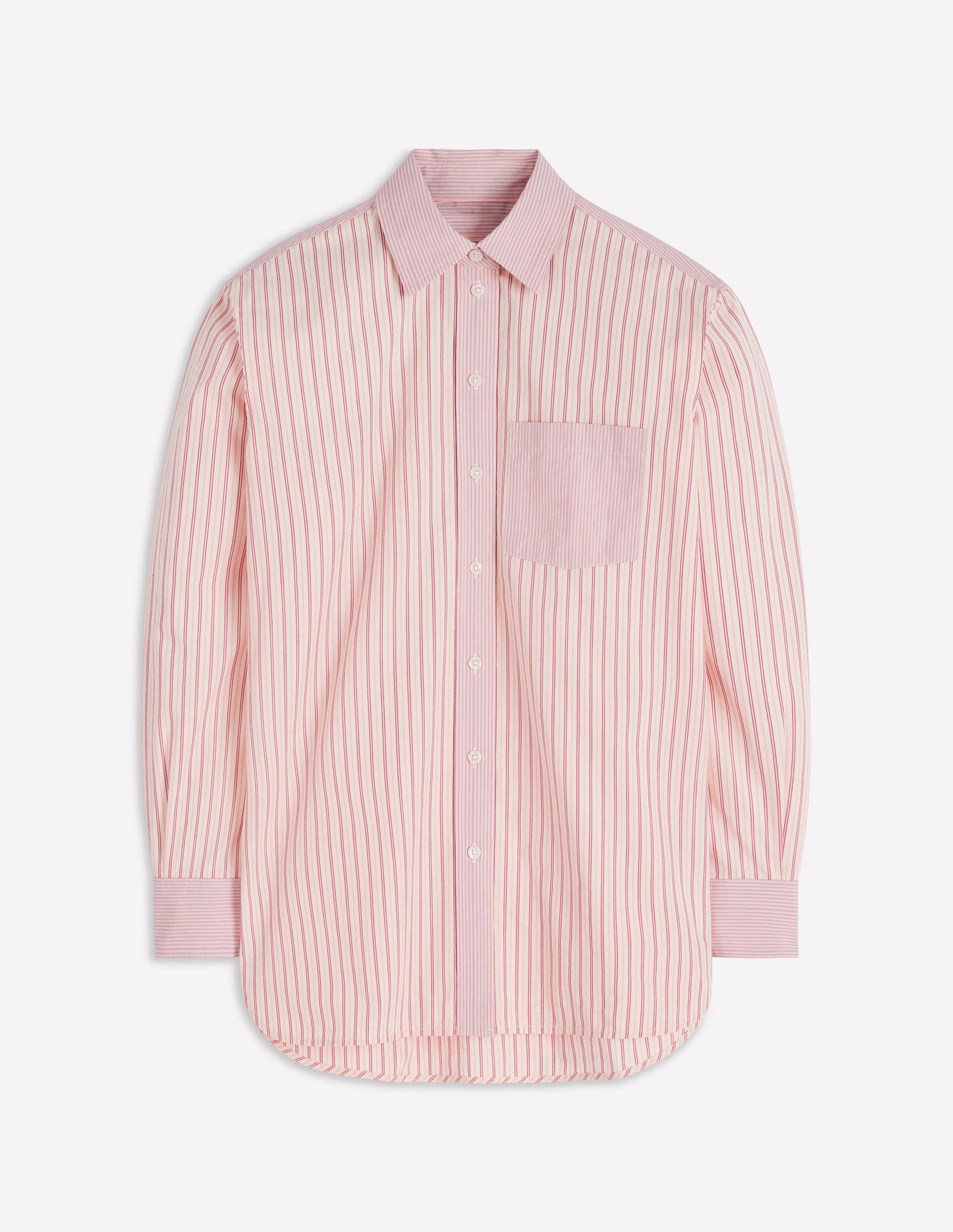 Chemise décontractée Sadie en coton-Rayé pêle-mêle rose-5