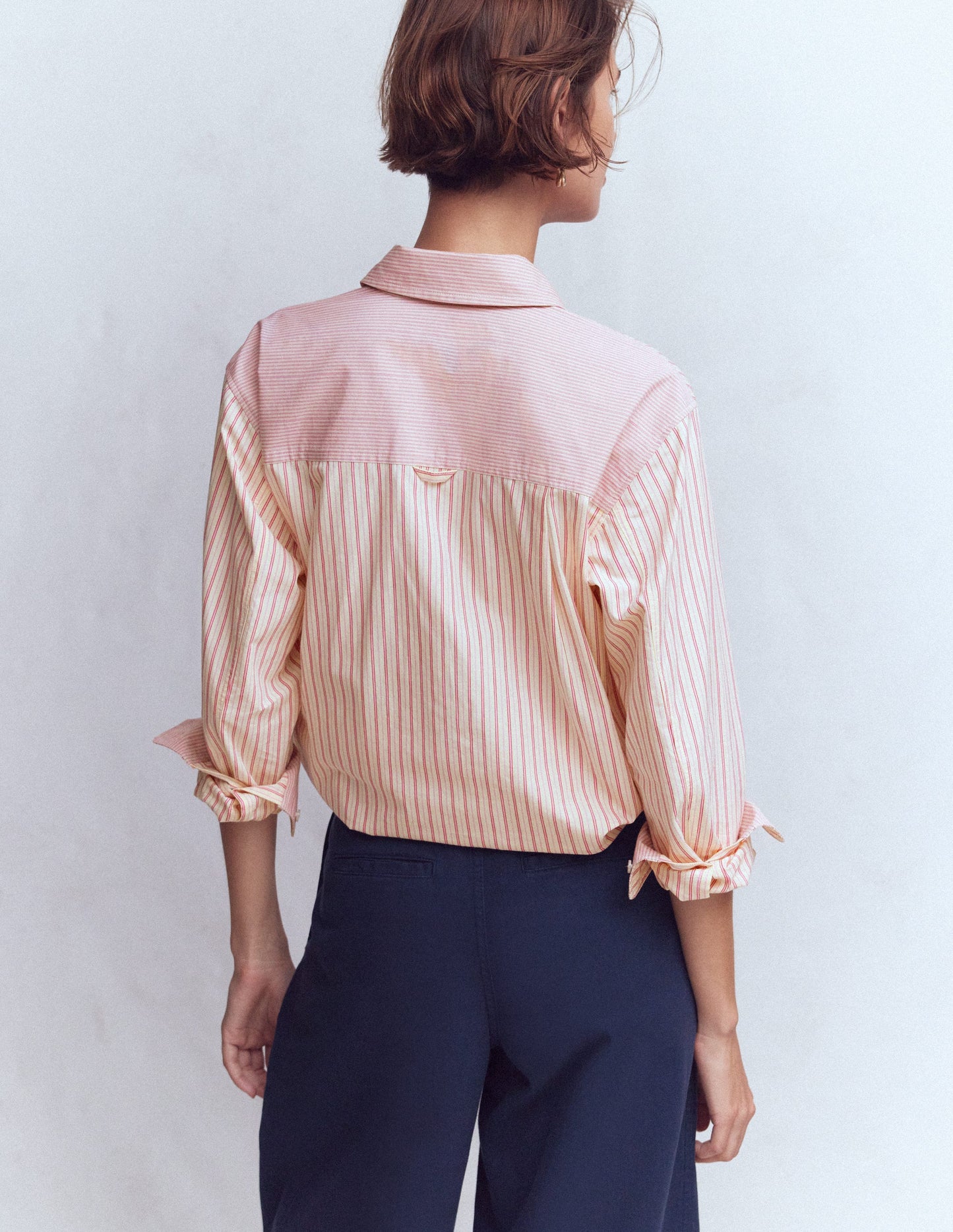 Chemise décontractée Sadie en coton-Rayé pêle-mêle rose