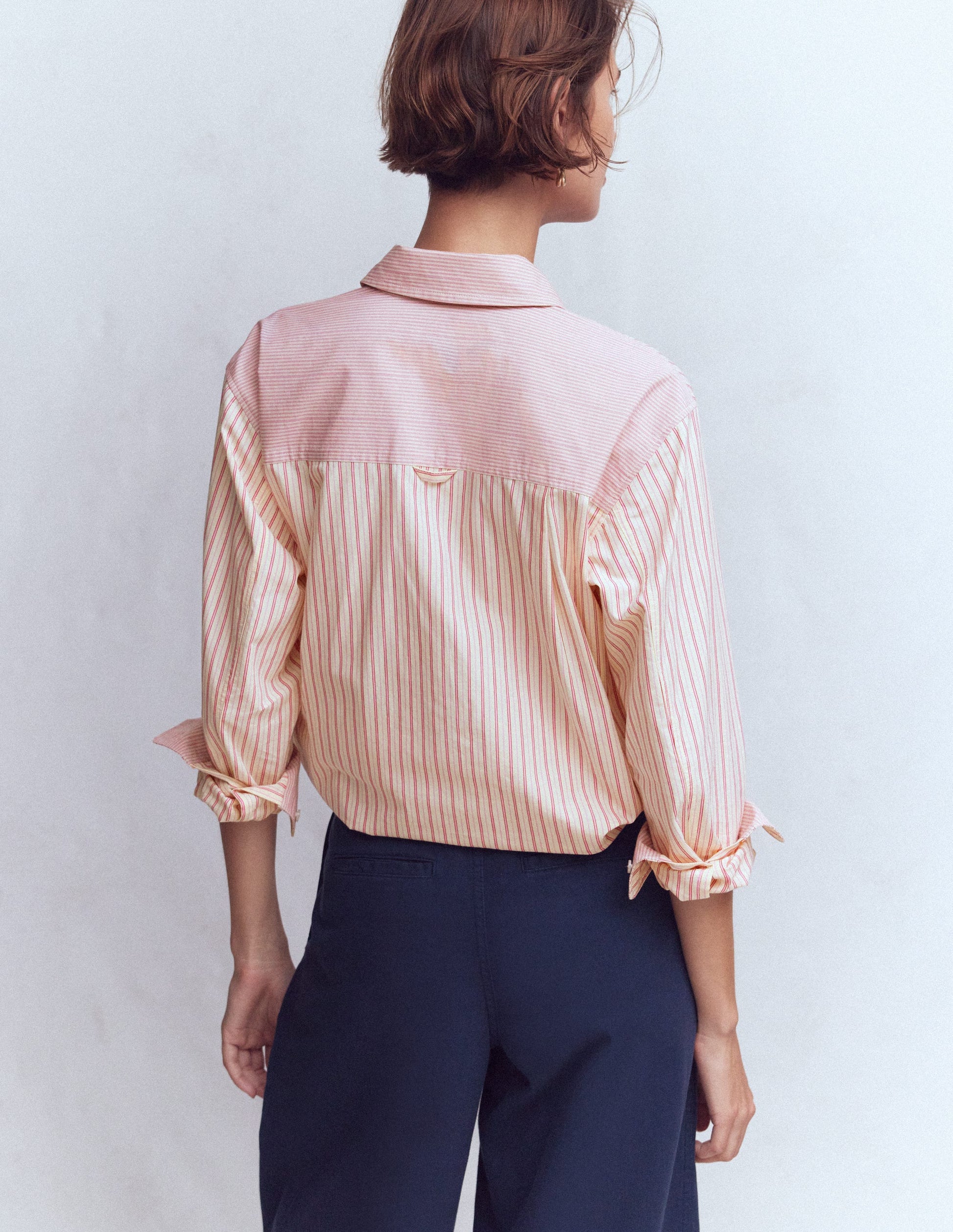 Chemise décontractée Sadie en coton-Rayé pêle-mêle rose-3
