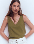 Sophie Flammgarn-Top-Olive Capulet
