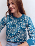 Emi Bedrucktes Sweatshirt-Dekorative Blüten