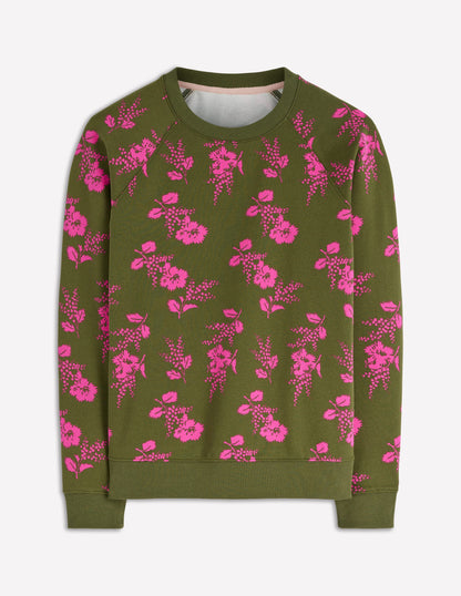 Sweat Rosa à imprimé-Éphémère, motif Blossomy Sprig moyen-4