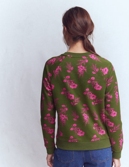 Sweat Rosa à imprimé-Éphémère, motif Blossomy Sprig moyen-3
