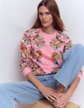 Emi Bedrucktes Sweatshirt-Bunt, Botanisches Muster