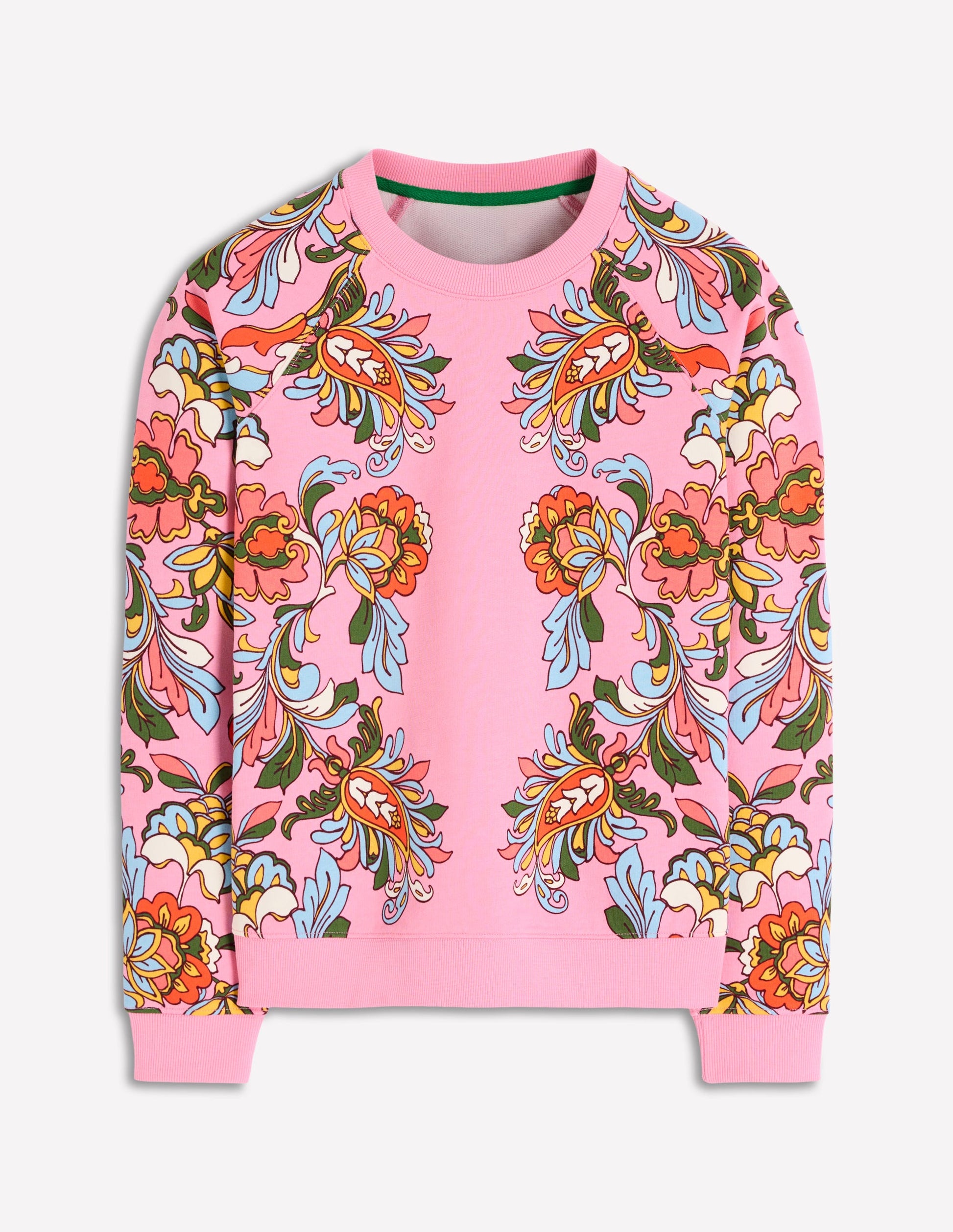Rosa Bedrucktes Sweatshirt-Bunt, Botanisches Muster-5