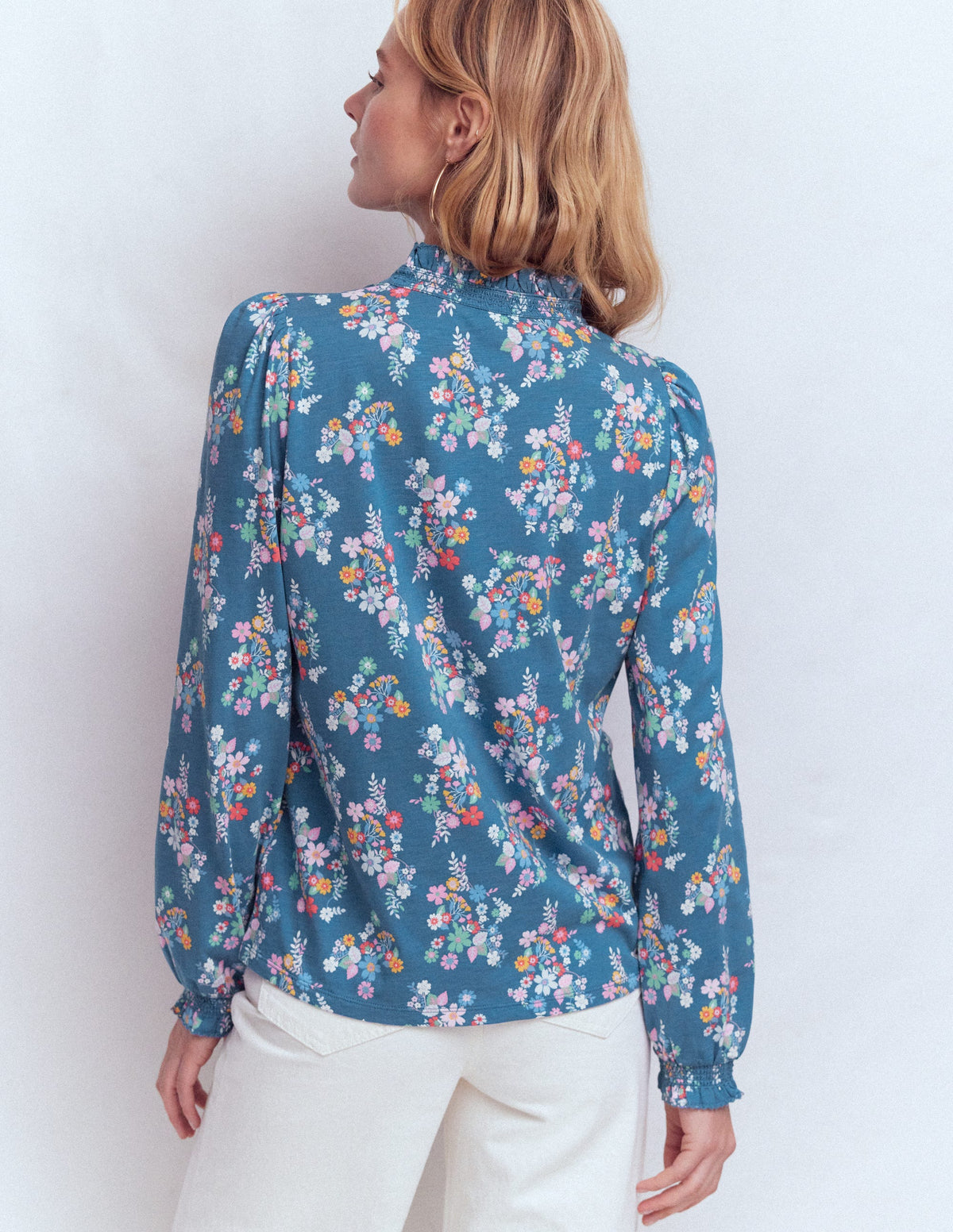 Chemise Effie à smocks-Motif Blossom Cluster - Image 3
