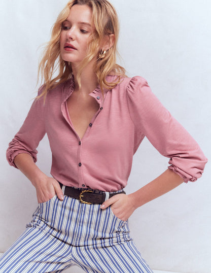 Effie Hemd mit gesmokten Details-Flieder-1