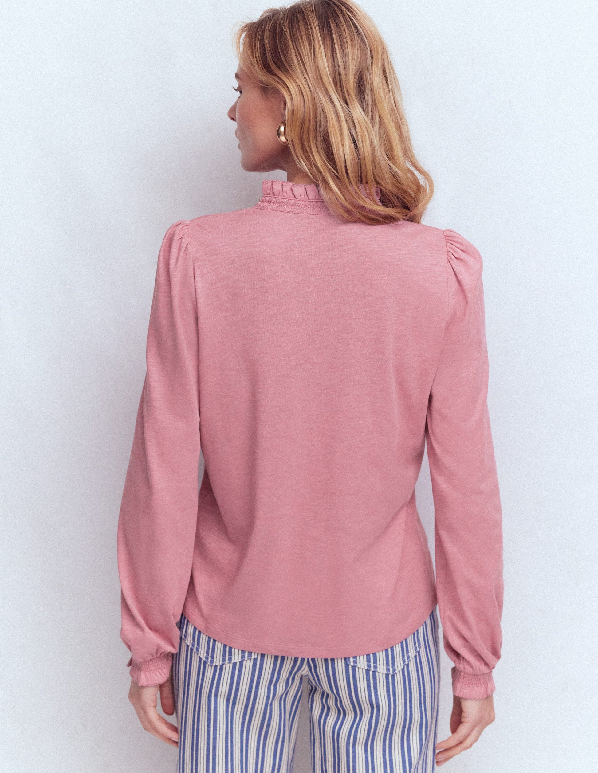 Effie Hemd mit gesmokten Details-Flieder-3