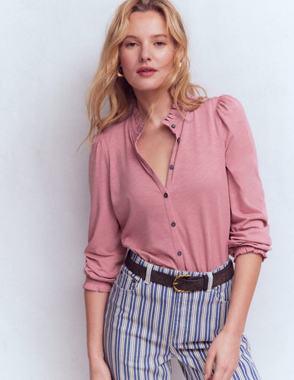 Effie Hemd mit gesmokten Details-Flieder-4