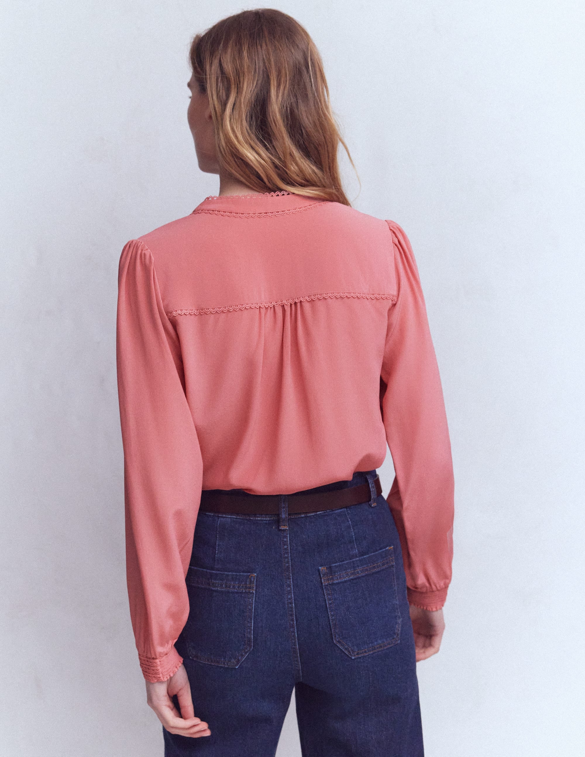 Rhea Seidenoberteil mit Besatz-Vintagerosa - Image 3