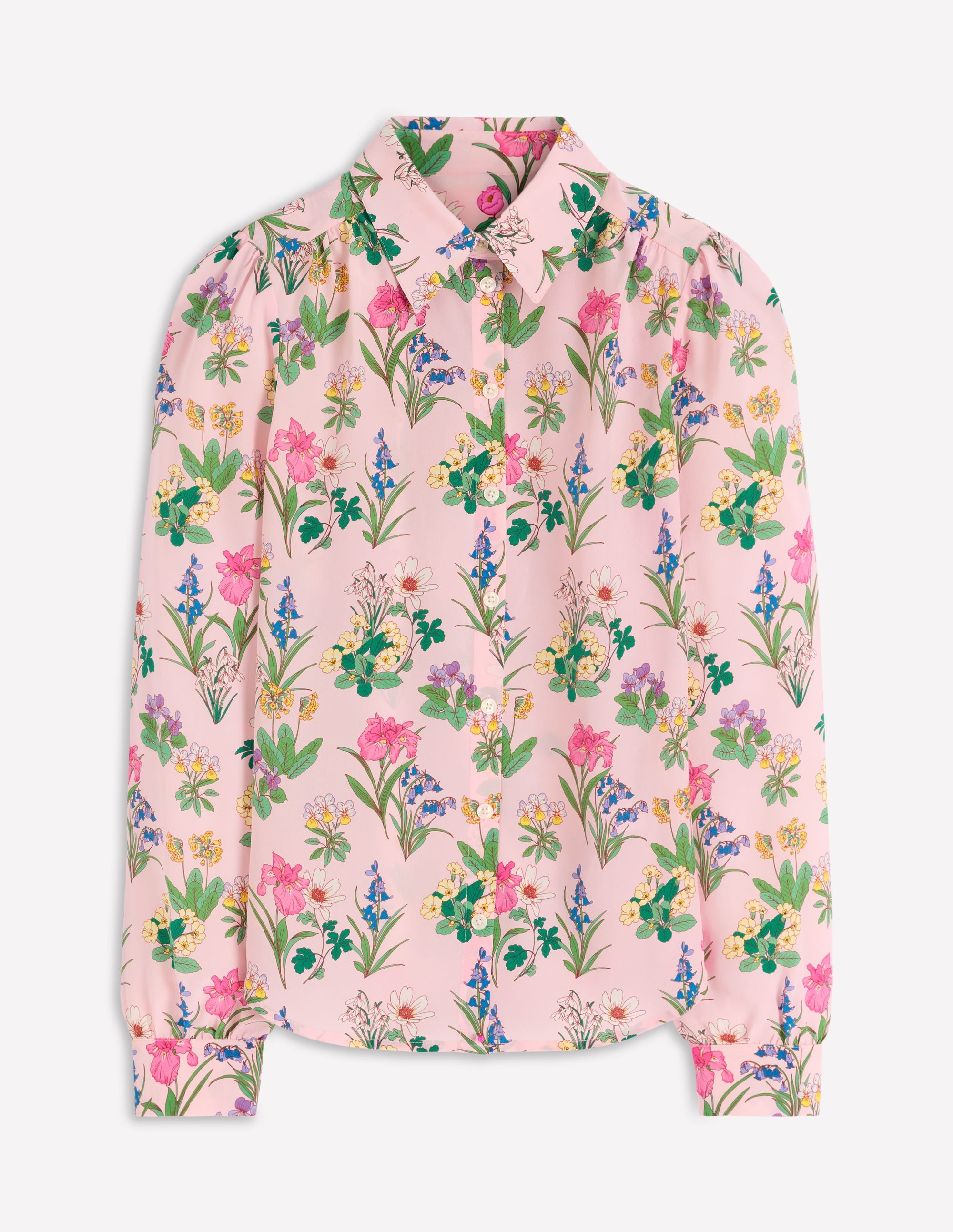 Sara Seidenhemd-Französisches Rosa, Zarte Blüten - Image 6