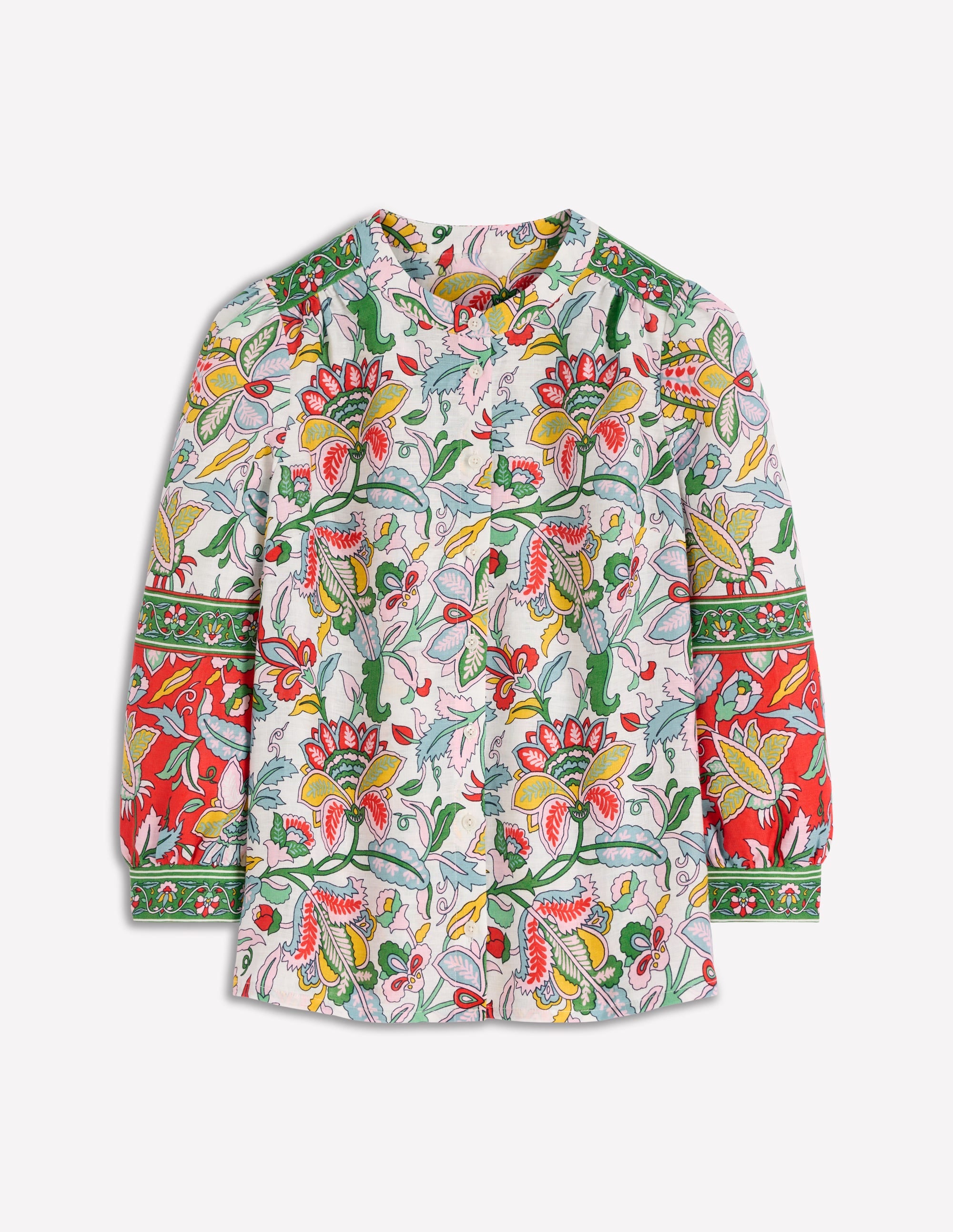 Top Alicia en lin-Multi, motif Botanical Trail - Image 6