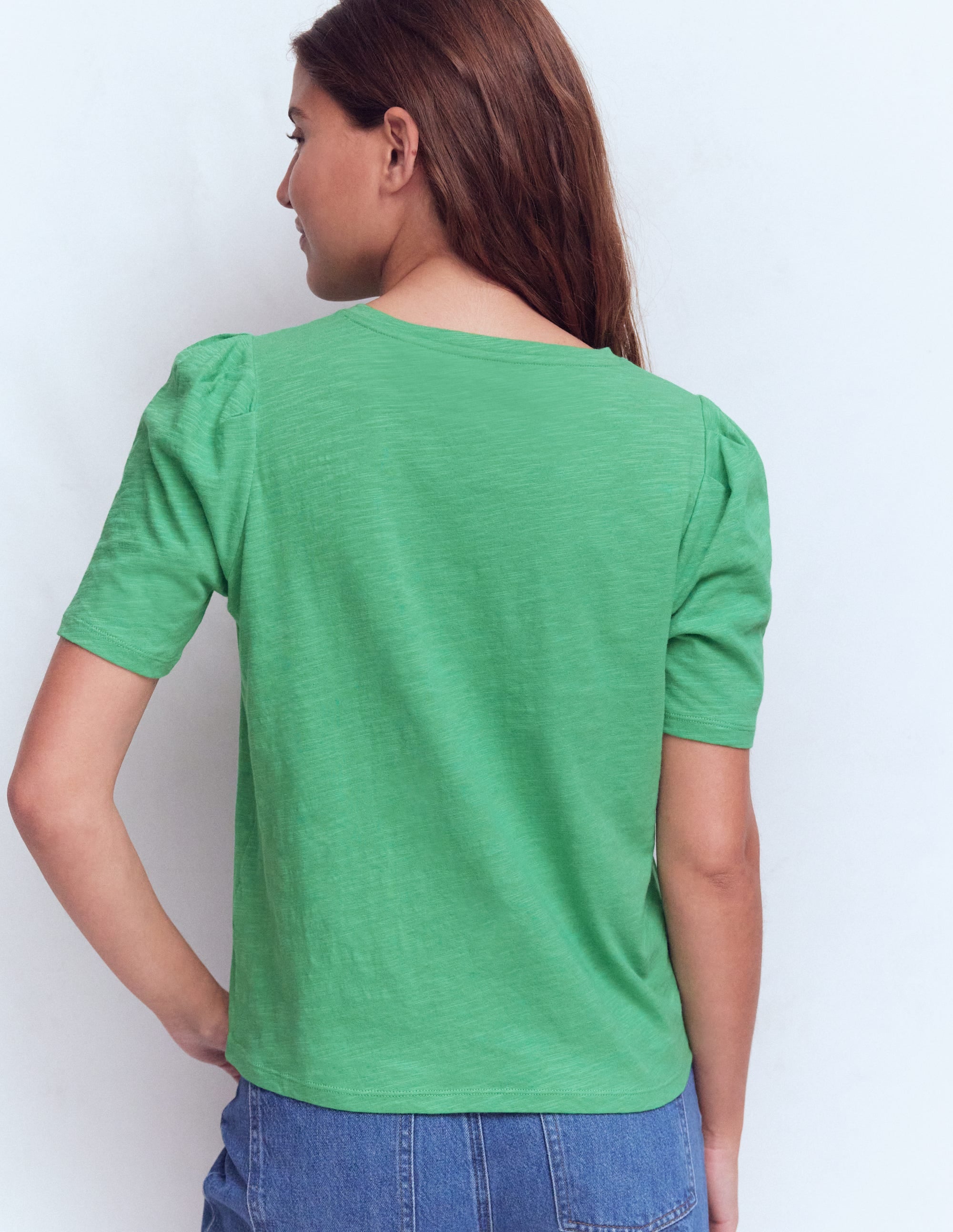T-shirt Sophie à manches bouffantes-Aloe Grün - Image 3
