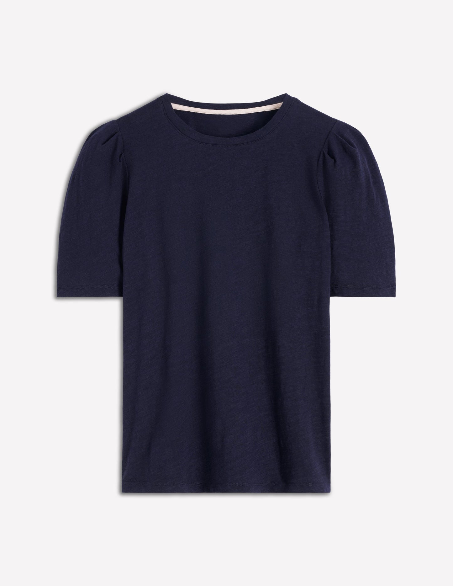 T-Shirt mit Faltendetail am Ärmel-Marineblau