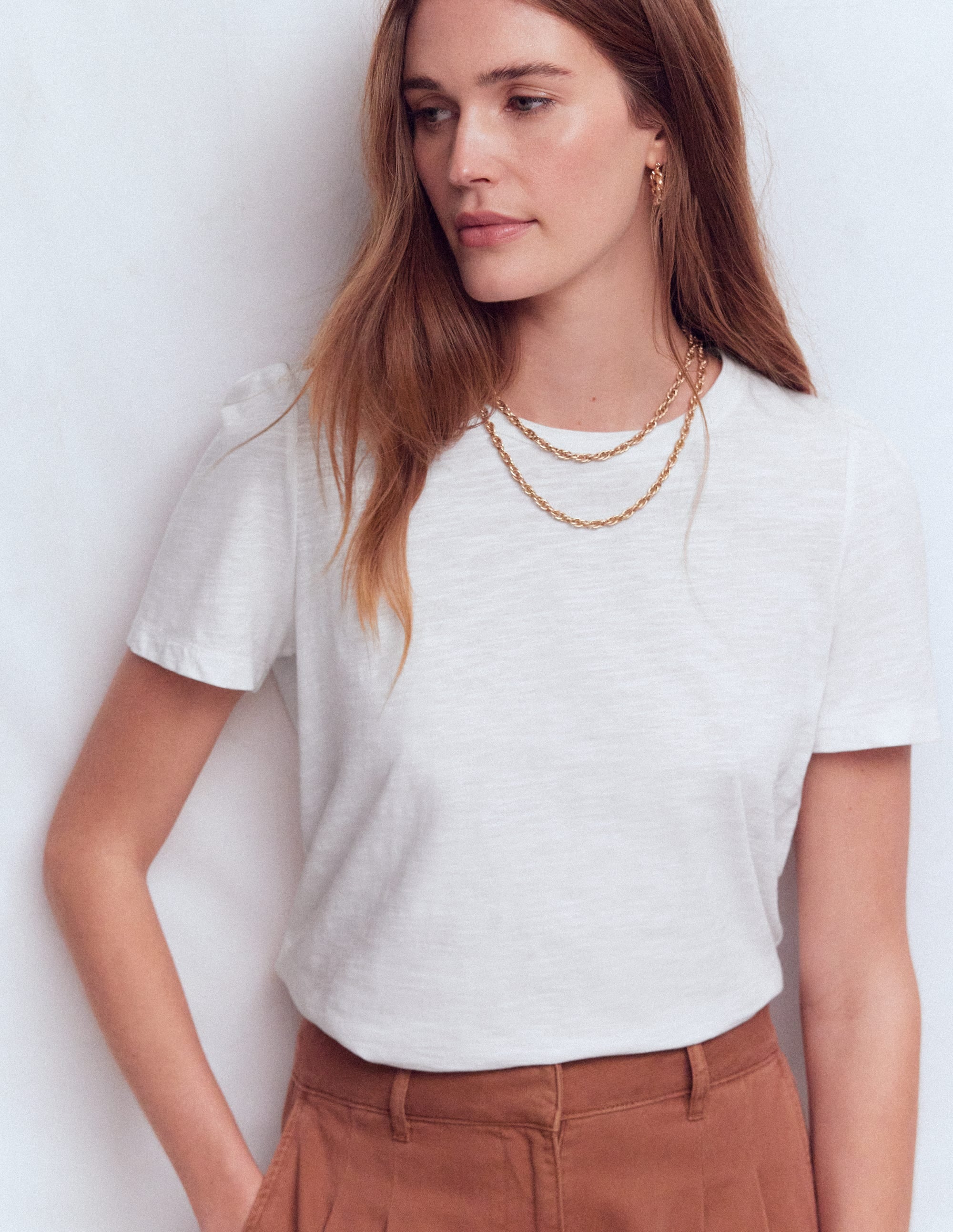 T-shirt Sophie à manches bouffantes-Blanc - Image 4
