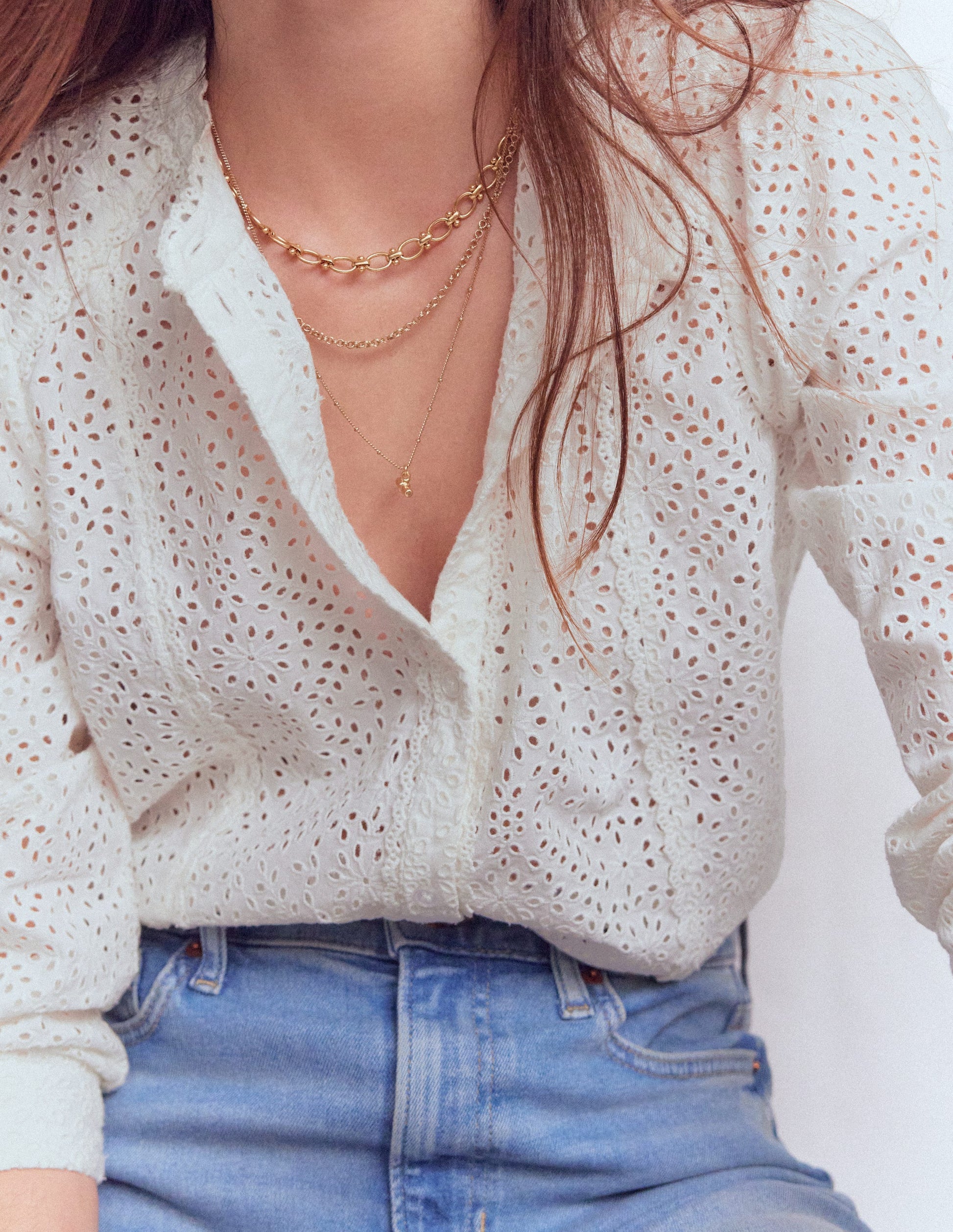 Rhea Trim Insert Broderie Top-White Floral Broderie-2