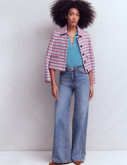 Kurzärmliges Oberteil mit Reißverschlusskragen-Silbersee-1