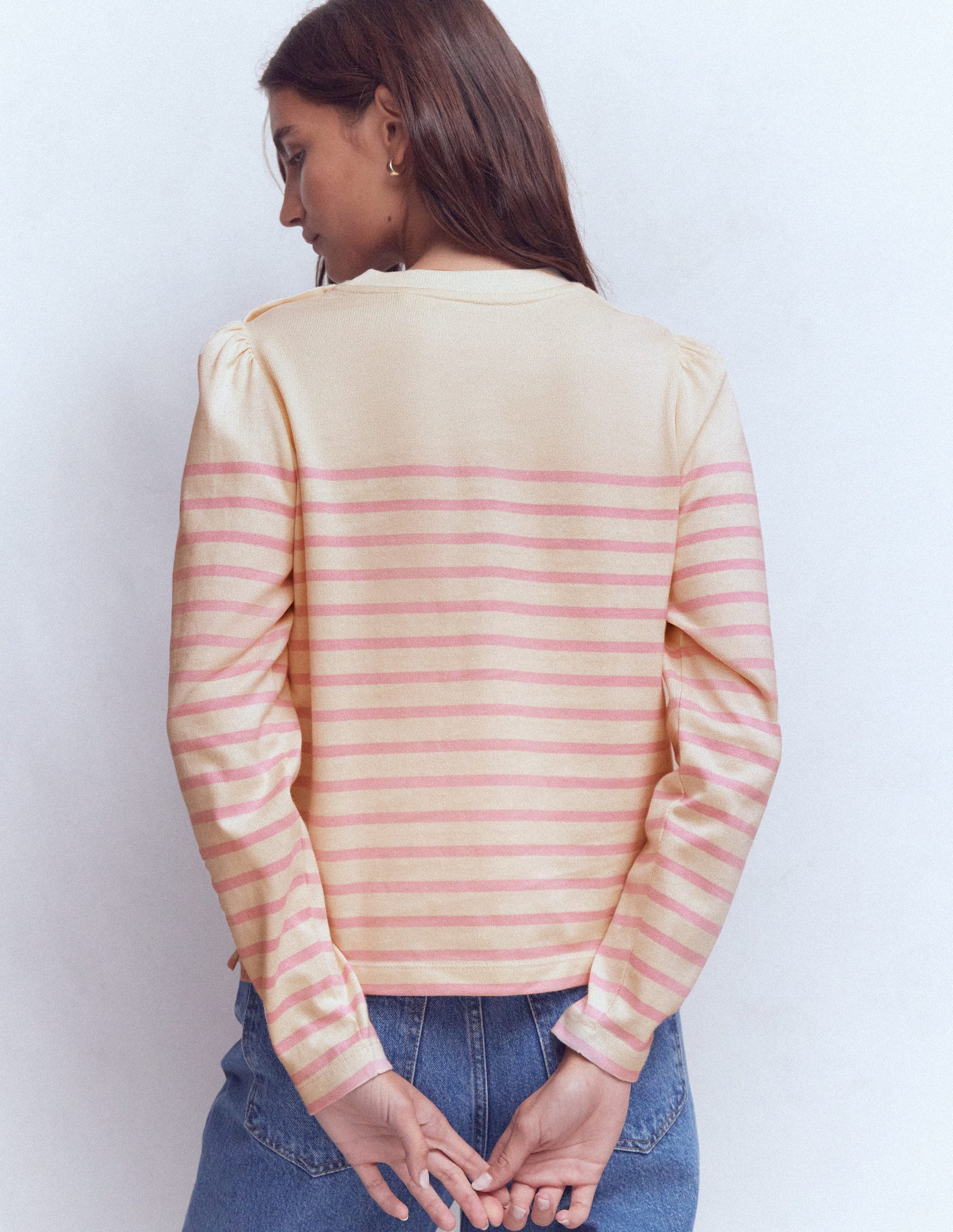 Button Shoulder Mariner-Spring Blossom Pink Stripe-3