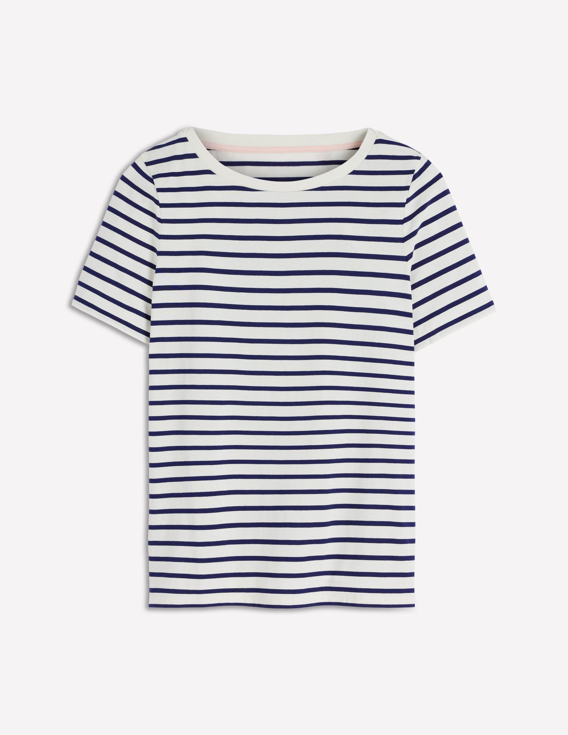Olivia Kurzärmliges Bretonshirt-Naturweiß, Marineblau-5