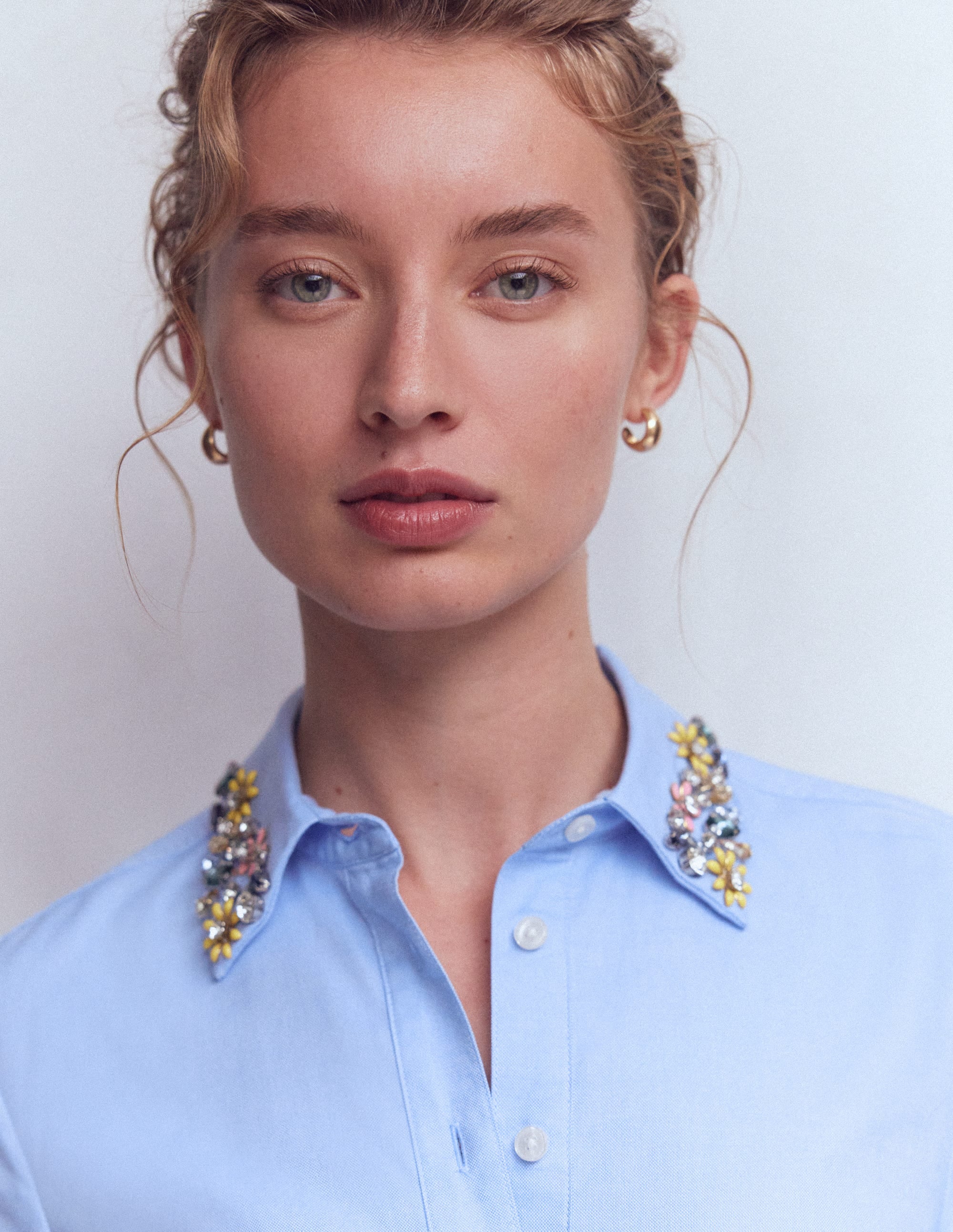 Sienna Hemd mit Besatz-OXFORDBLAU, VERZIERTER KRAGEN - Image 2