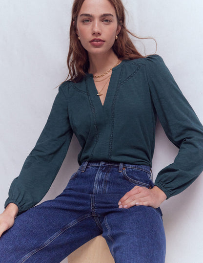 Poppy Langärmliges Oberteil-Mondscheinmeer-1