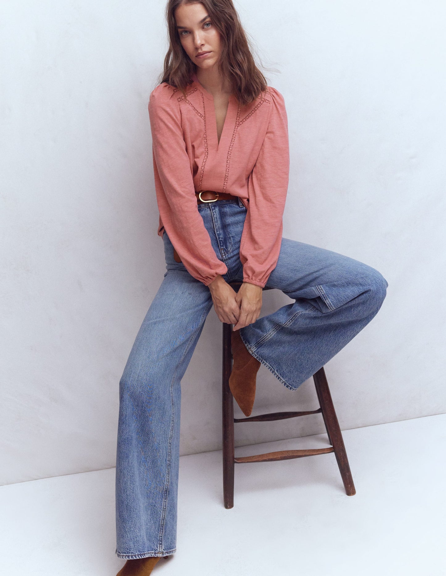 Poppy Langärmliges Oberteil-Graurosa