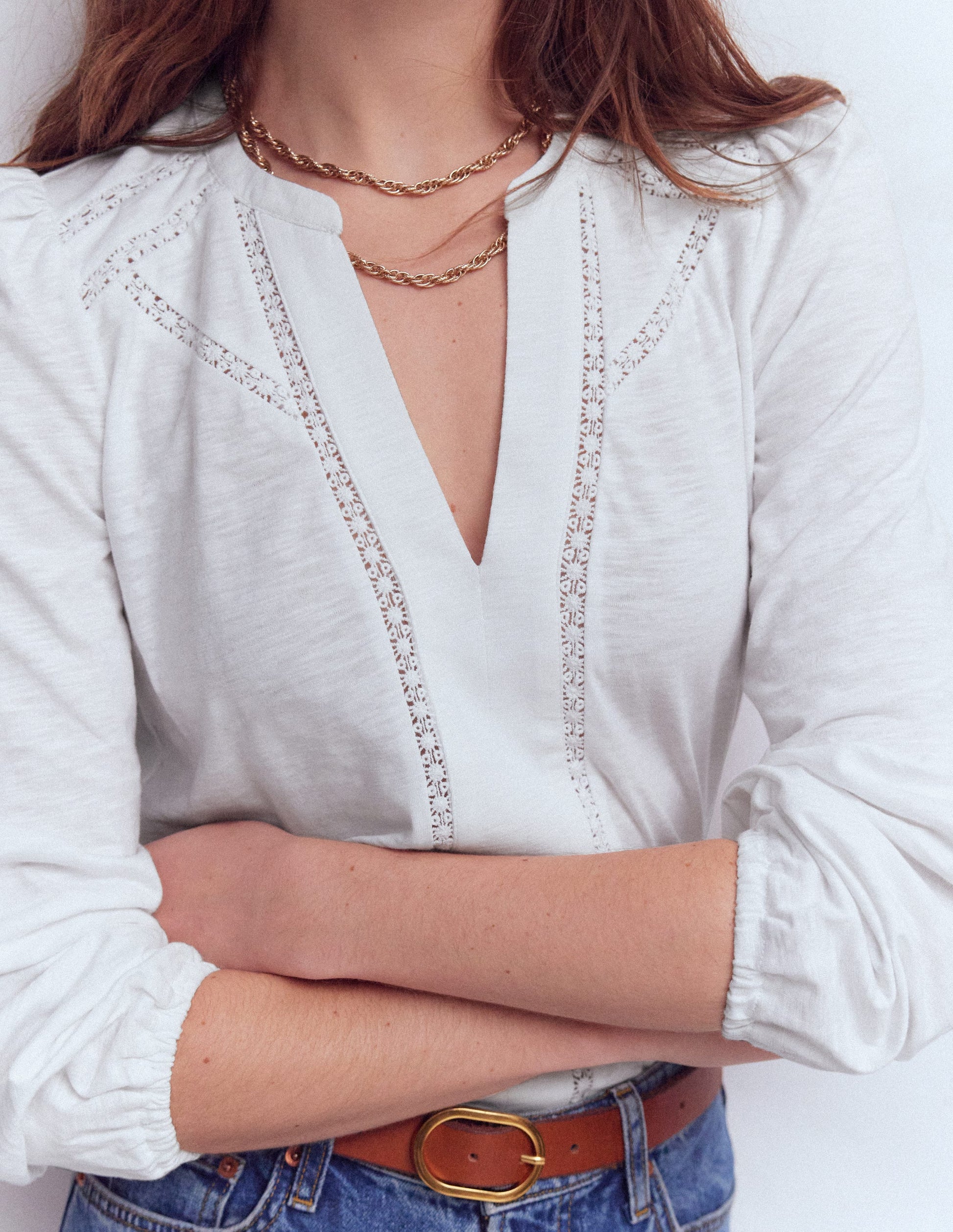 Poppy Langärmliges Oberteil-Weiß-2