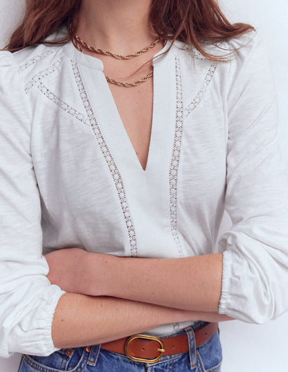 Poppy Langärmliges Oberteil-Weiß-2