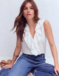 Top Eliza sans manches-Blanc