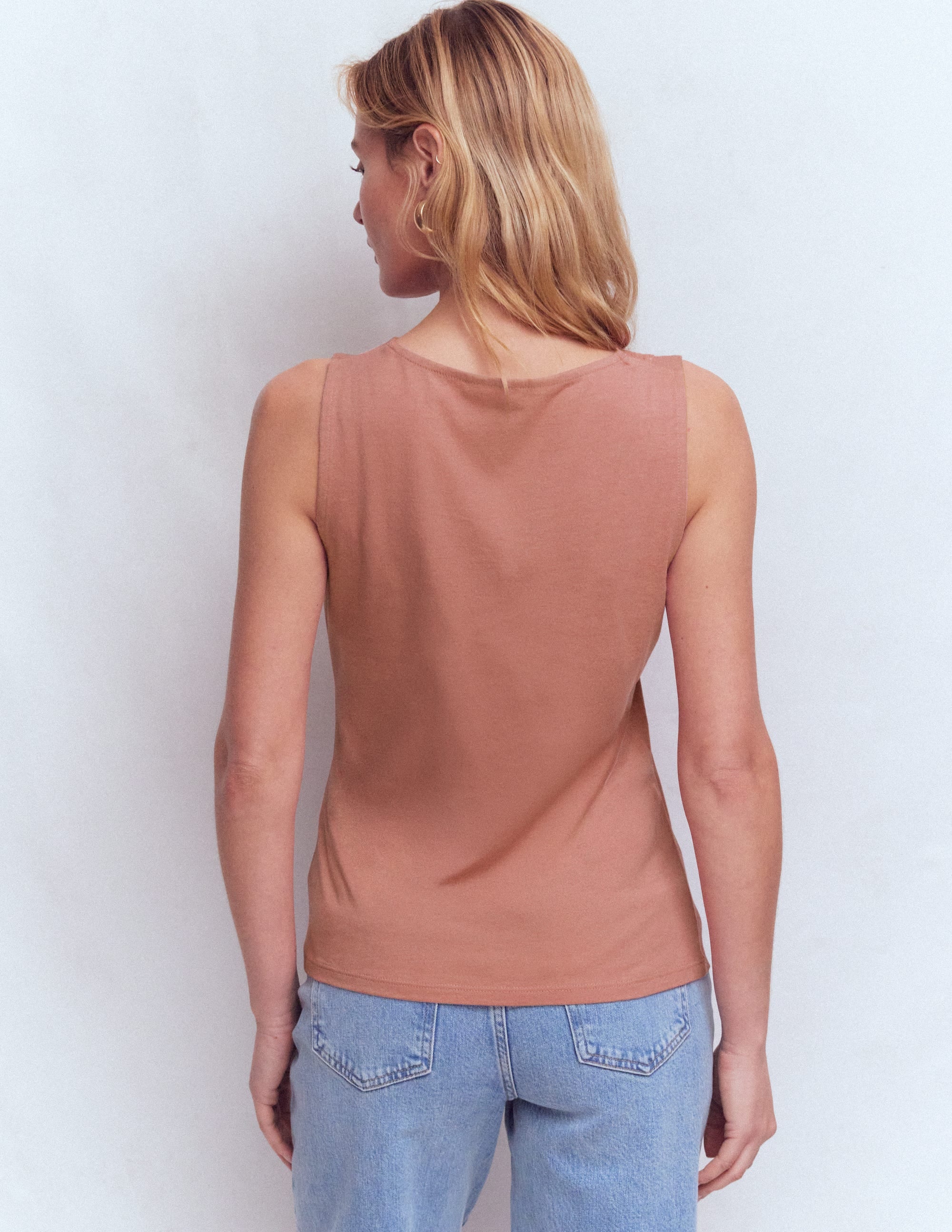 Superweiches Top mit V-Ausschnitt-Vintagerosa - Image 3