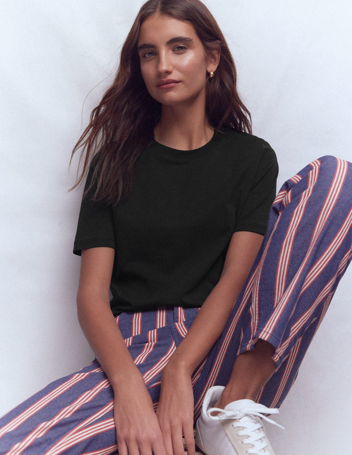 T-Shirt aus Baumwolle-Schwarz