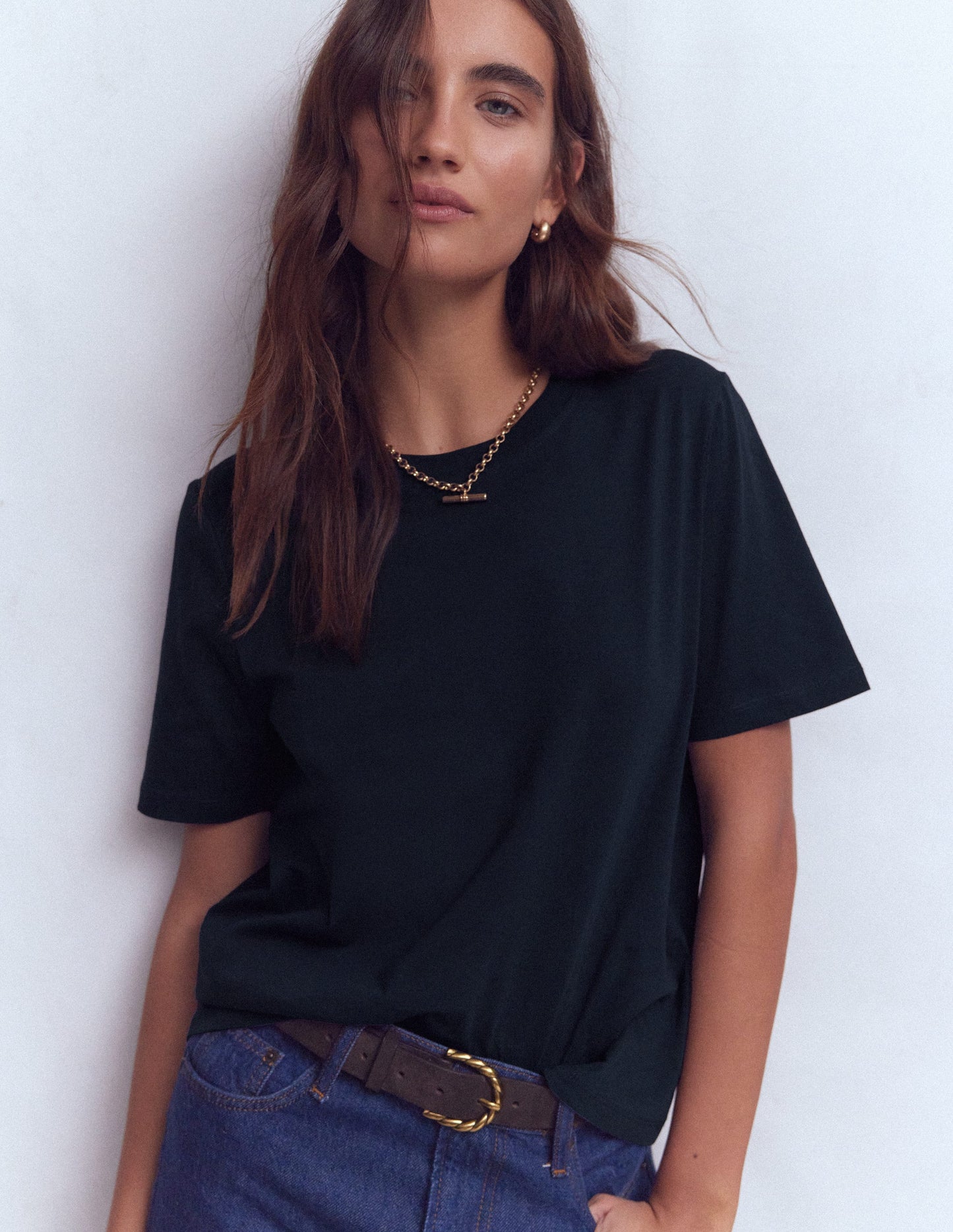 T-Shirt aus Baumwolle-Marineblau