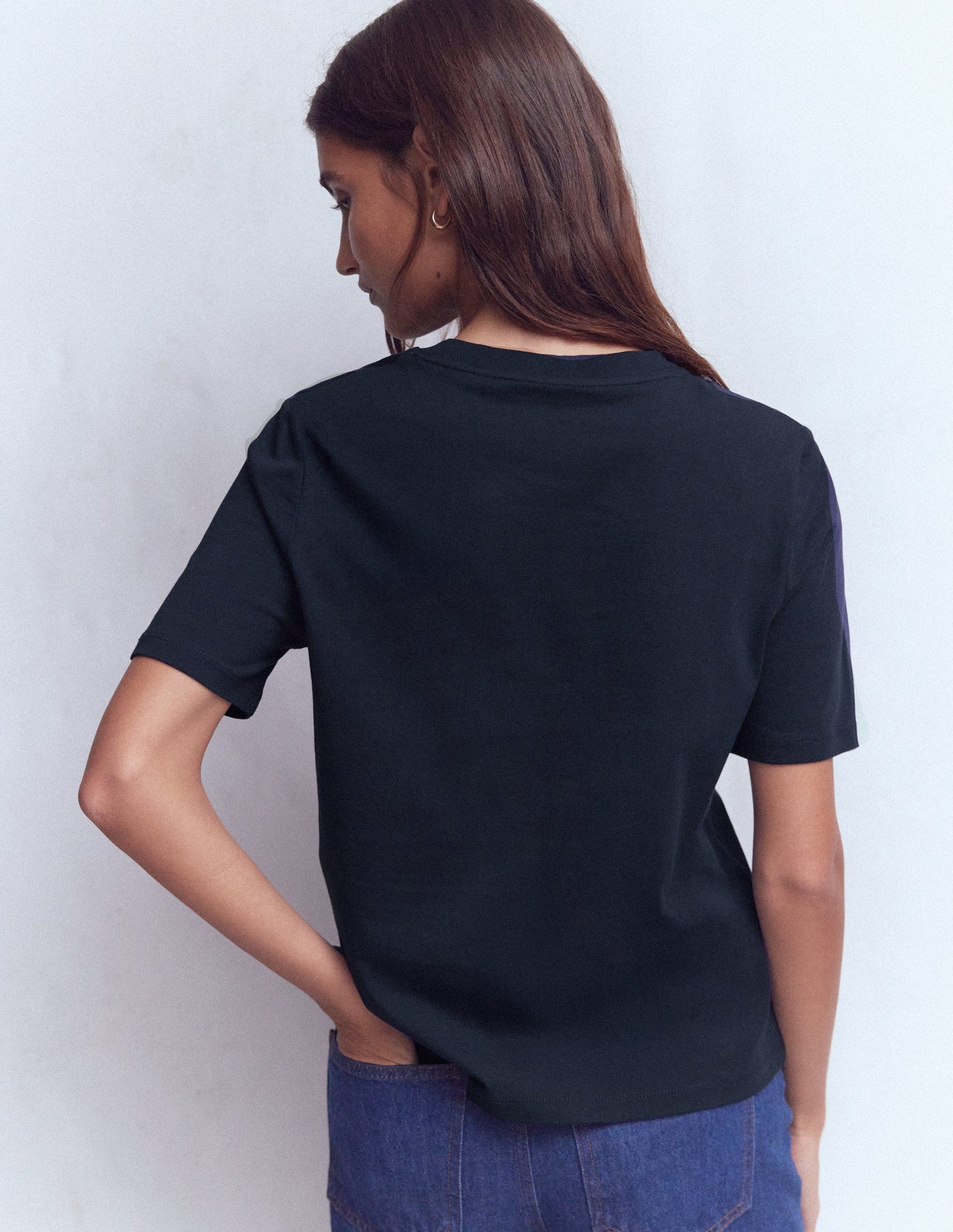 T-Shirt aus Baumwolle-Marineblau