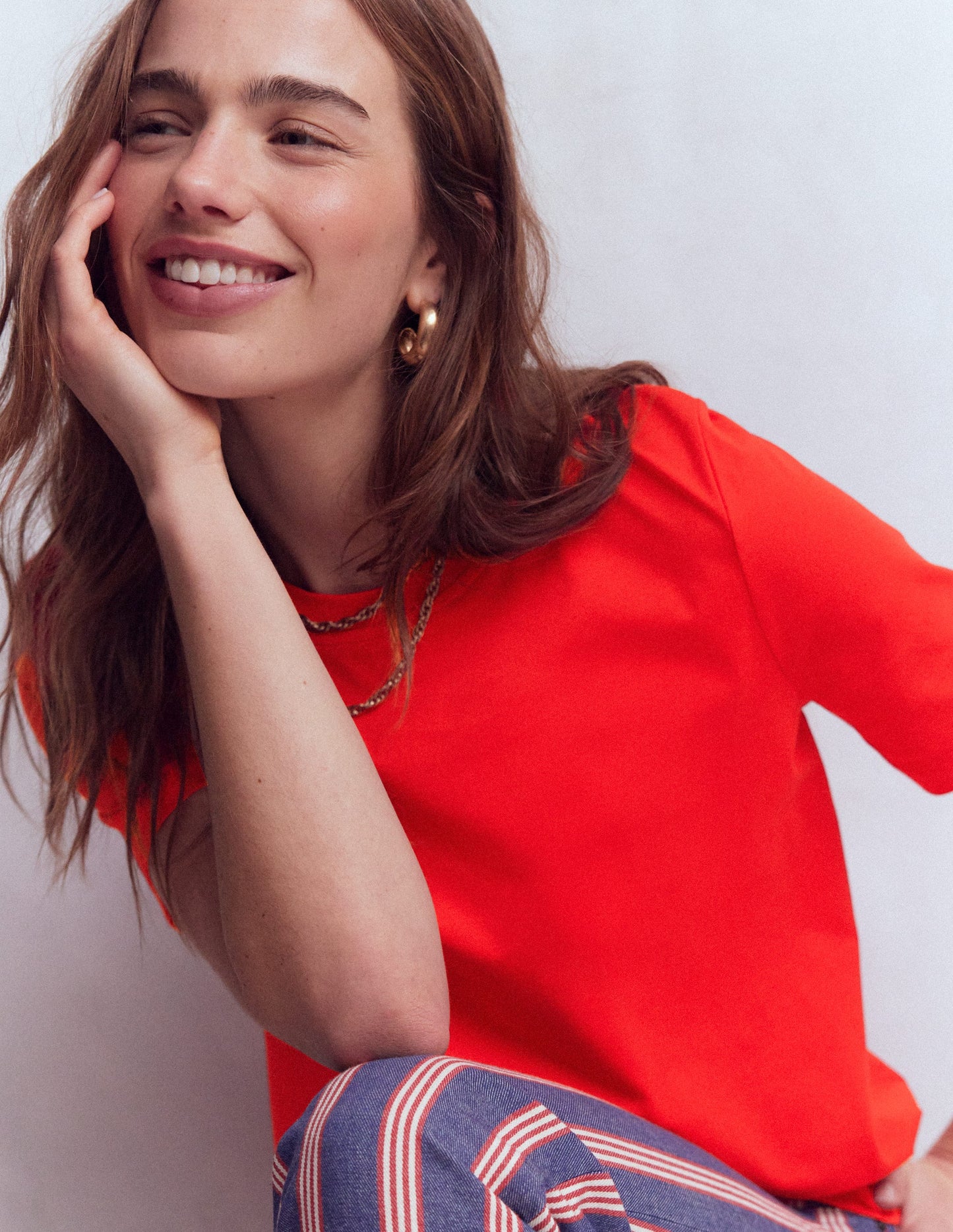 T-shirt en coton-ROUGE