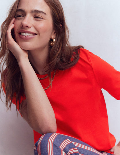 T-shirt en coton-ROUGE-5