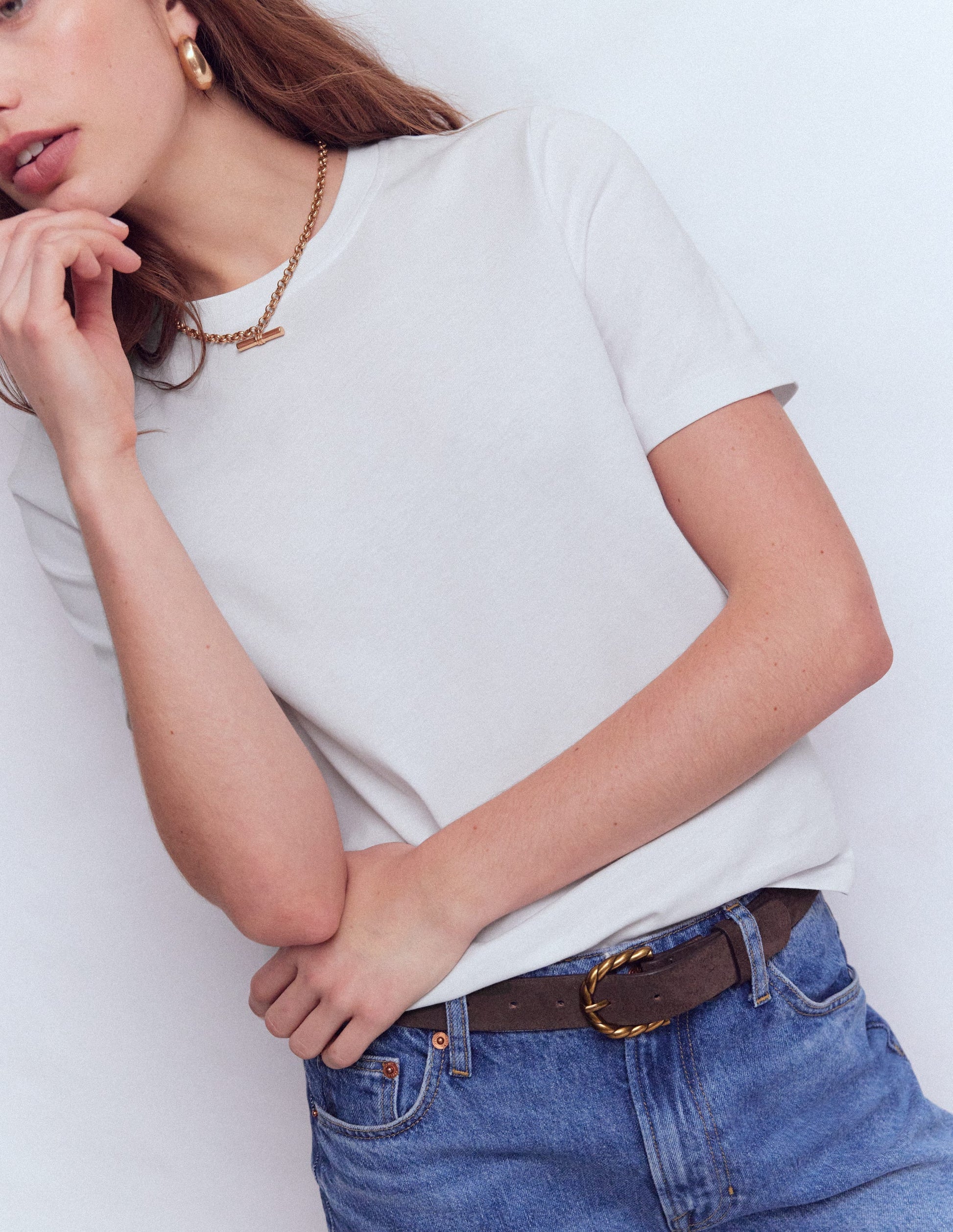 T-Shirt aus Baumwolle-Weiß-2