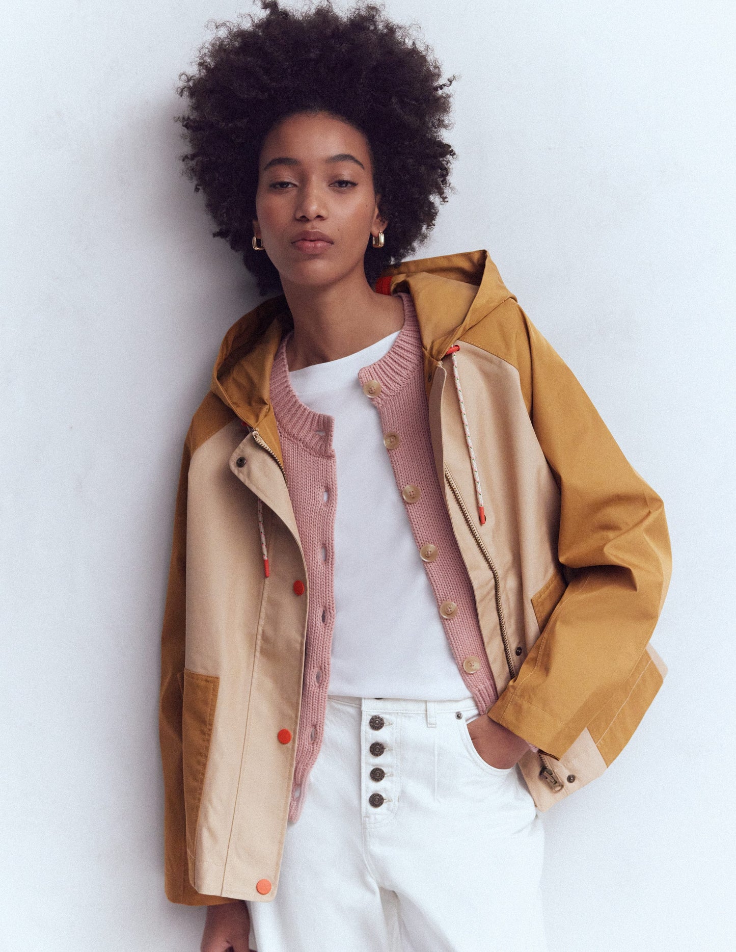 Leichter Regenmantel-Beige