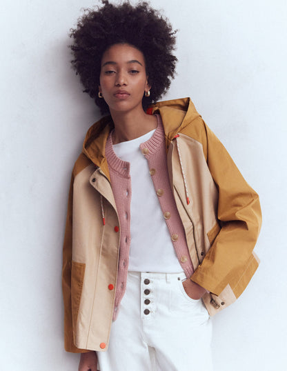 Leichter Regenmantel-Beige-1